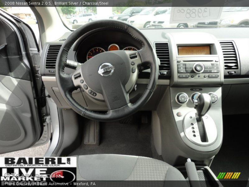 Brilliant Silver / Charcoal/Steel 2008 Nissan Sentra 2.0 S