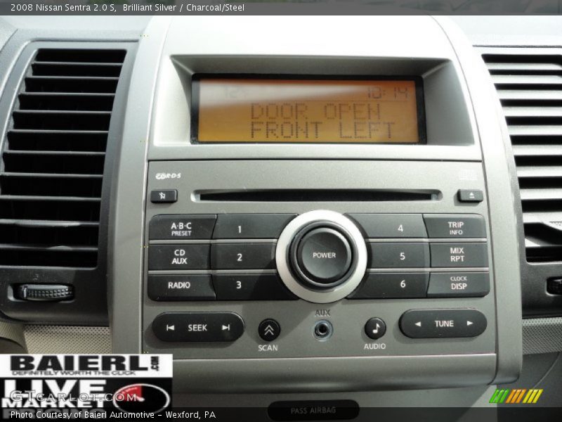 Brilliant Silver / Charcoal/Steel 2008 Nissan Sentra 2.0 S