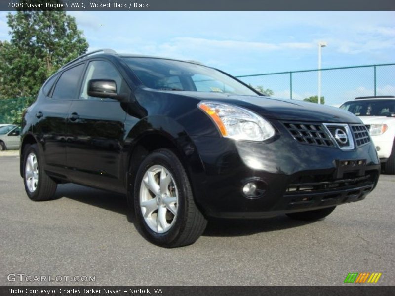 Wicked Black / Black 2008 Nissan Rogue S AWD