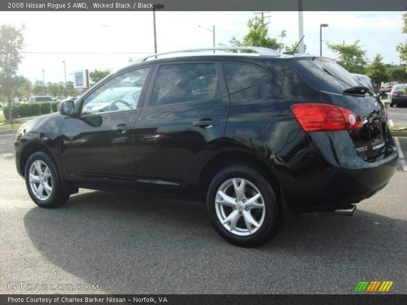 Wicked Black / Black 2008 Nissan Rogue S AWD