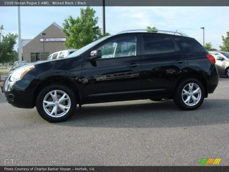 Wicked Black / Black 2008 Nissan Rogue S AWD