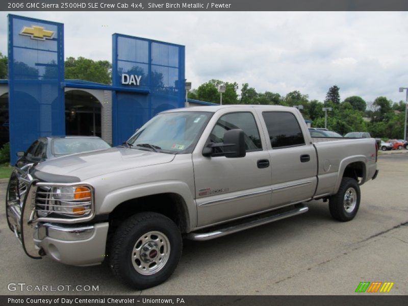 Silver Birch Metallic / Pewter 2006 GMC Sierra 2500HD SLE Crew Cab 4x4