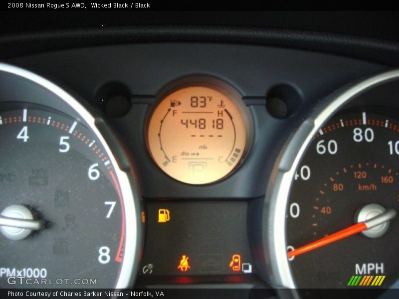 Wicked Black / Black 2008 Nissan Rogue S AWD