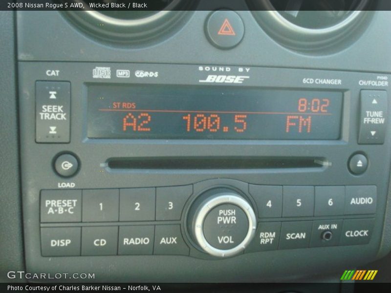 Wicked Black / Black 2008 Nissan Rogue S AWD