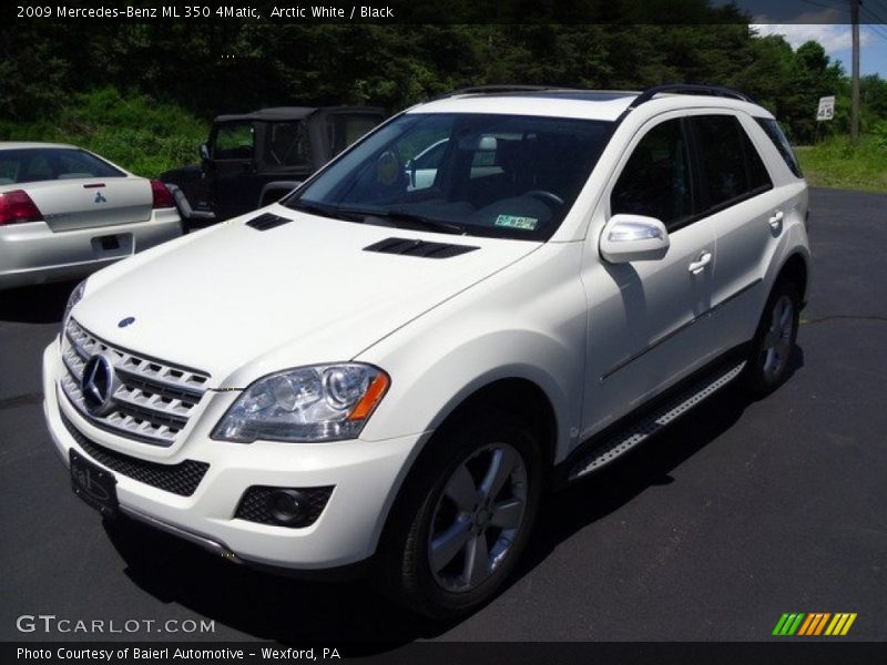 Arctic White / Black 2009 Mercedes-Benz ML 350 4Matic