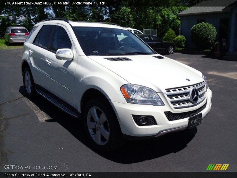Arctic White / Black 2009 Mercedes-Benz ML 350 4Matic