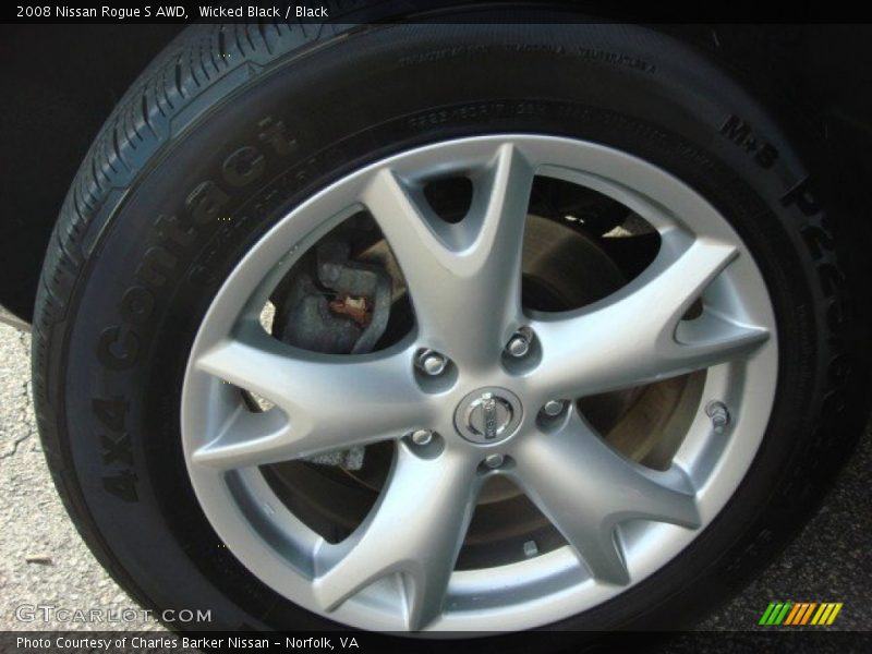 Wicked Black / Black 2008 Nissan Rogue S AWD