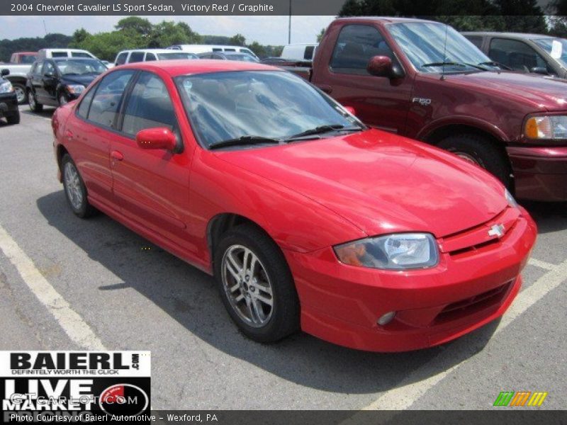Victory Red / Graphite 2004 Chevrolet Cavalier LS Sport Sedan