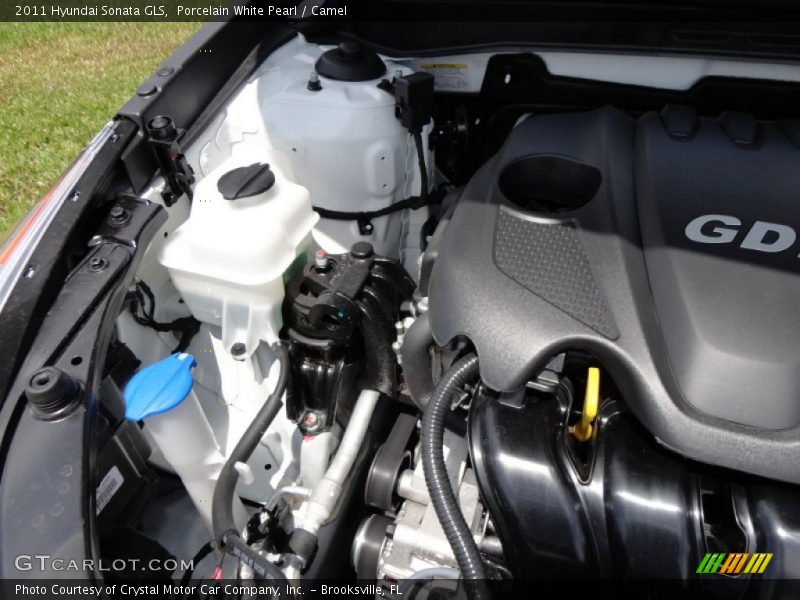 Porcelain White Pearl / Camel 2011 Hyundai Sonata GLS