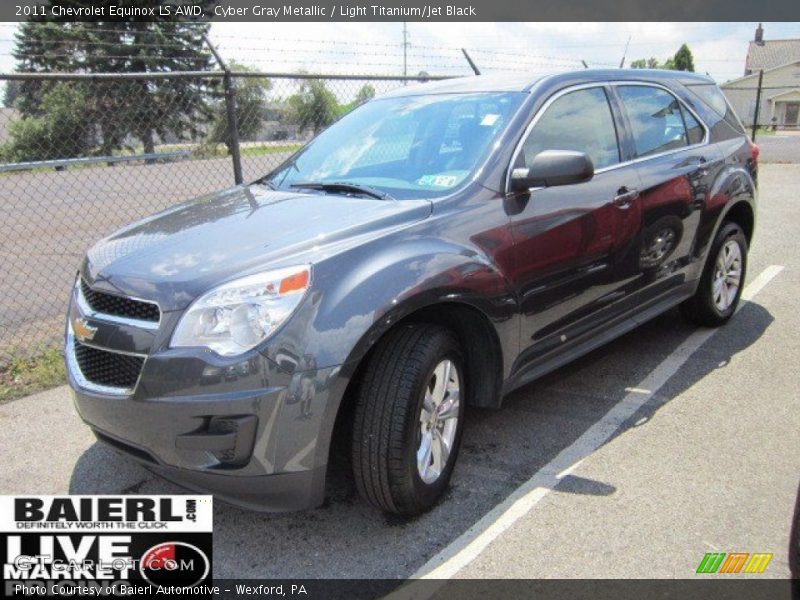 Cyber Gray Metallic / Light Titanium/Jet Black 2011 Chevrolet Equinox LS AWD