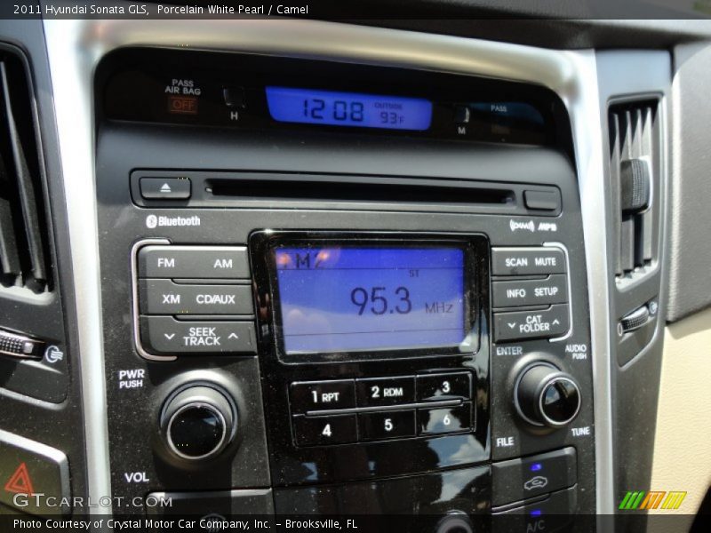 Porcelain White Pearl / Camel 2011 Hyundai Sonata GLS