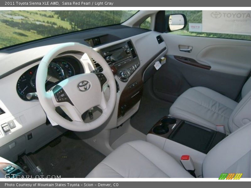 Salsa Red Pearl / Light Gray 2011 Toyota Sienna XLE AWD
