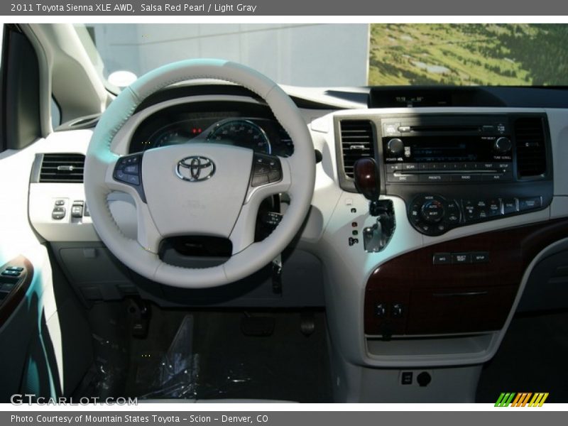 Salsa Red Pearl / Light Gray 2011 Toyota Sienna XLE AWD