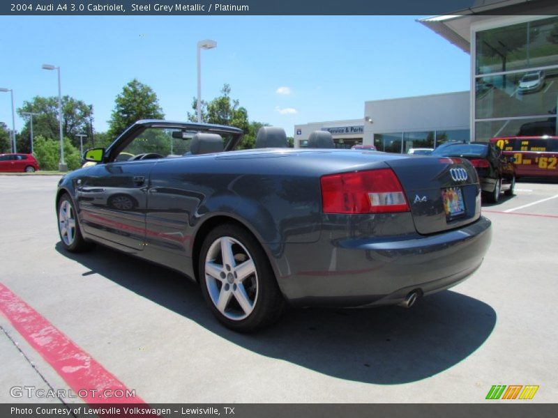 Steel Grey Metallic / Platinum 2004 Audi A4 3.0 Cabriolet