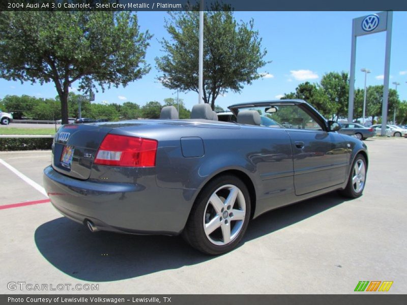 Steel Grey Metallic / Platinum 2004 Audi A4 3.0 Cabriolet