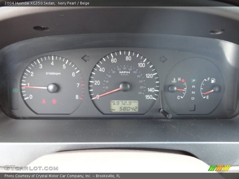 Ivory Pearl / Beige 2004 Hyundai XG350 Sedan