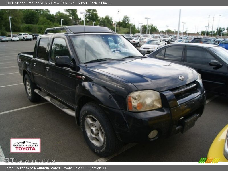 Super Black / Black 2001 Nissan Frontier SC V6 Crew Cab 4x4