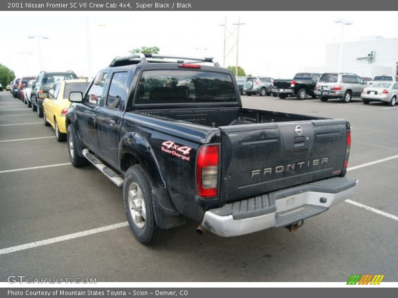 Super Black / Black 2001 Nissan Frontier SC V6 Crew Cab 4x4