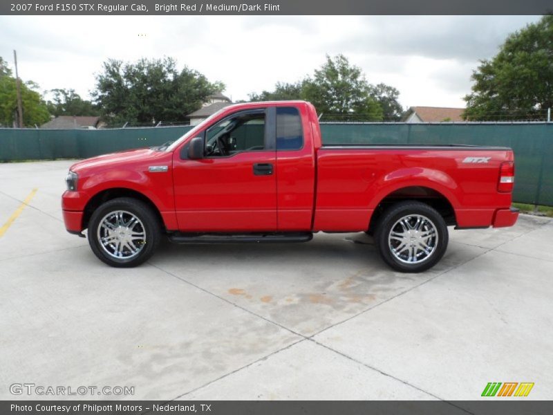 Bright Red / Medium/Dark Flint 2007 Ford F150 STX Regular Cab