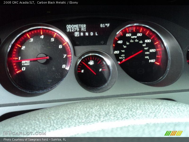 Carbon Black Metallic / Ebony 2008 GMC Acadia SLT