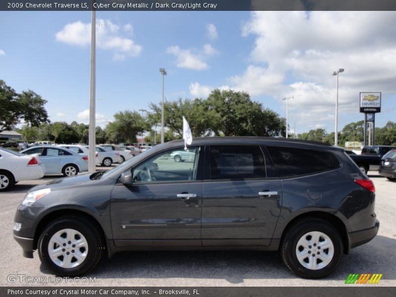 Cyber Gray Metallic / Dark Gray/Light Gray 2009 Chevrolet Traverse LS