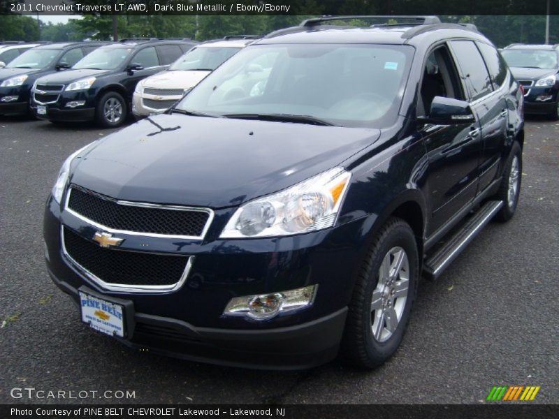 Dark Blue Metallic / Ebony/Ebony 2011 Chevrolet Traverse LT AWD