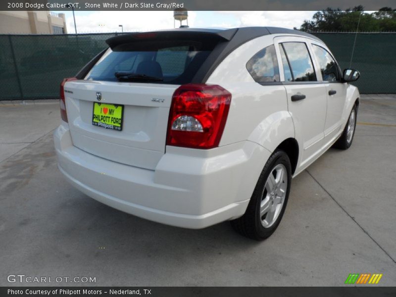 Stone White / Dark Slate Gray/Red 2008 Dodge Caliber SXT