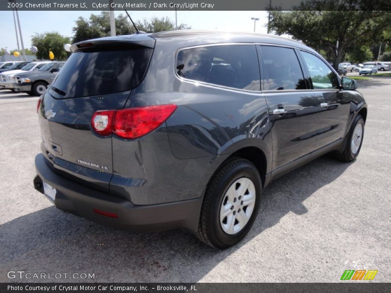 Cyber Gray Metallic / Dark Gray/Light Gray 2009 Chevrolet Traverse LS