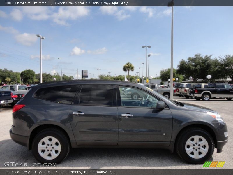 Cyber Gray Metallic / Dark Gray/Light Gray 2009 Chevrolet Traverse LS
