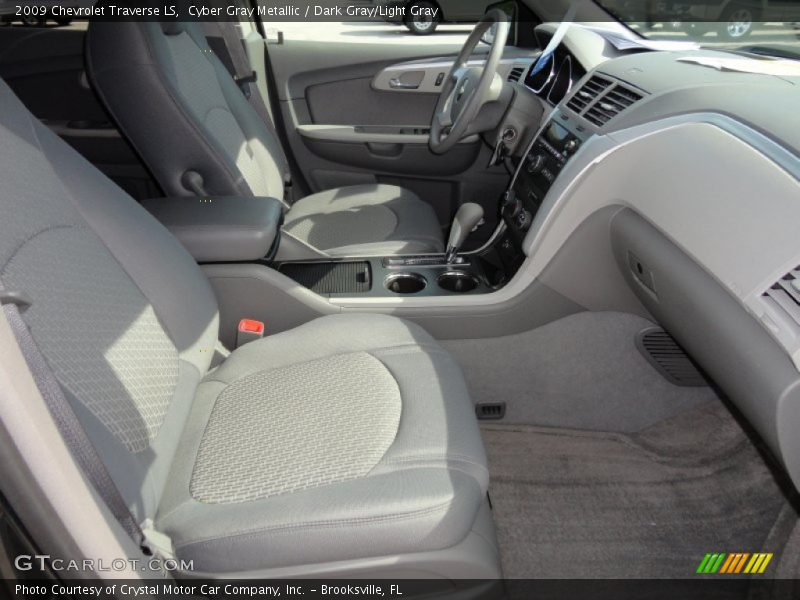 Cyber Gray Metallic / Dark Gray/Light Gray 2009 Chevrolet Traverse LS