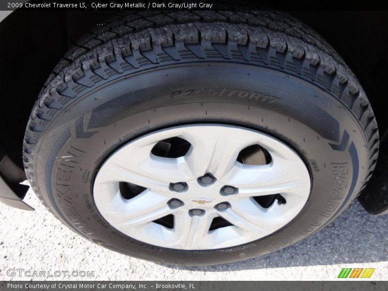 Cyber Gray Metallic / Dark Gray/Light Gray 2009 Chevrolet Traverse LS
