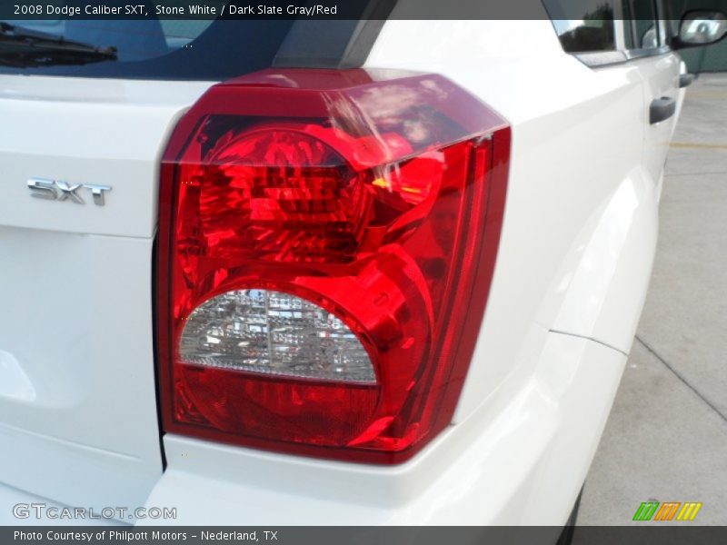 Stone White / Dark Slate Gray/Red 2008 Dodge Caliber SXT