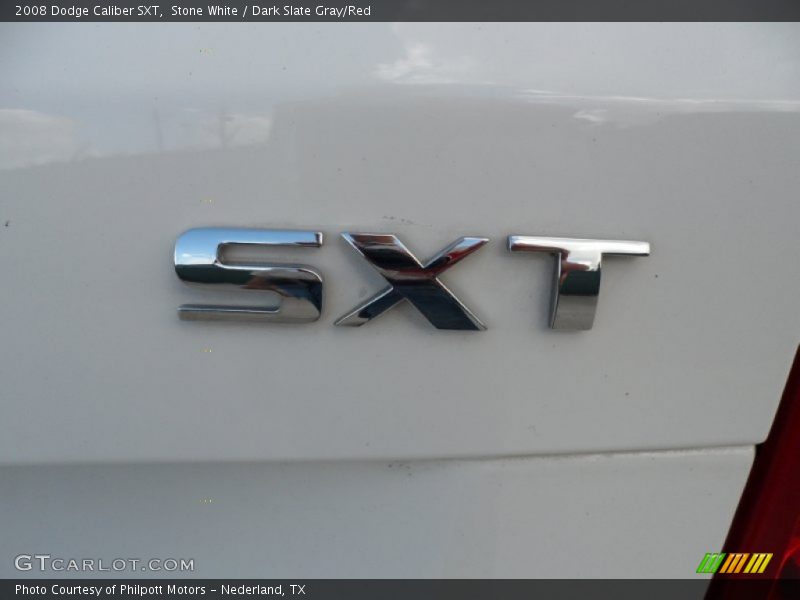 Stone White / Dark Slate Gray/Red 2008 Dodge Caliber SXT