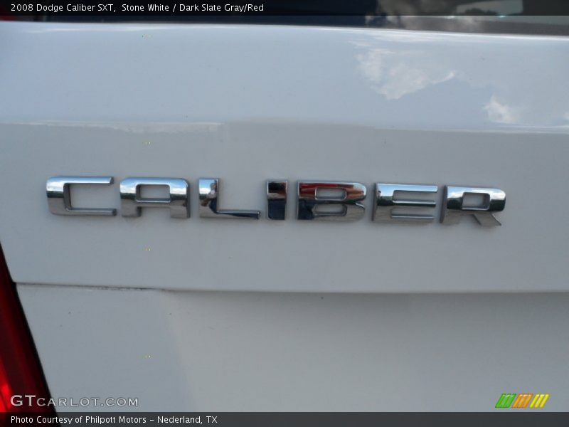 Stone White / Dark Slate Gray/Red 2008 Dodge Caliber SXT
