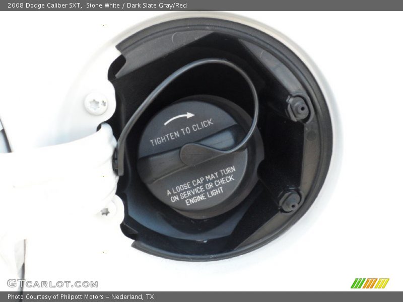 Stone White / Dark Slate Gray/Red 2008 Dodge Caliber SXT