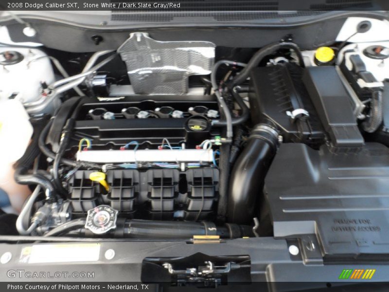 Stone White / Dark Slate Gray/Red 2008 Dodge Caliber SXT