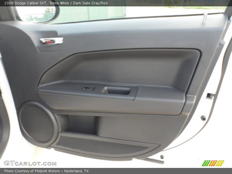 Stone White / Dark Slate Gray/Red 2008 Dodge Caliber SXT