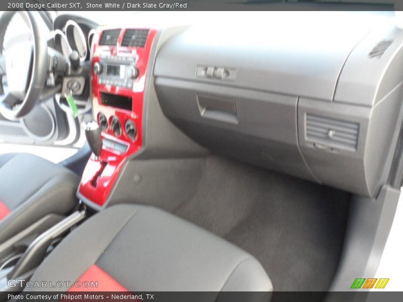 Stone White / Dark Slate Gray/Red 2008 Dodge Caliber SXT