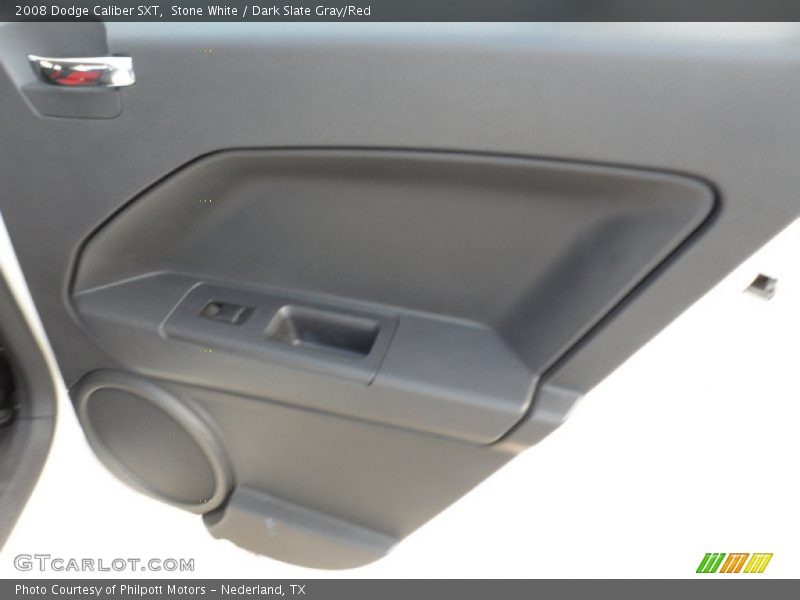 Stone White / Dark Slate Gray/Red 2008 Dodge Caliber SXT