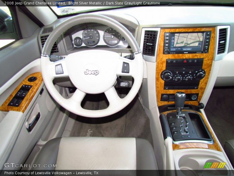 Bright Silver Metallic / Dark Slate Gray/Light Graystone 2008 Jeep Grand Cherokee Limited