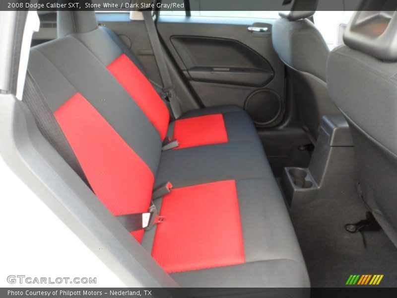Stone White / Dark Slate Gray/Red 2008 Dodge Caliber SXT