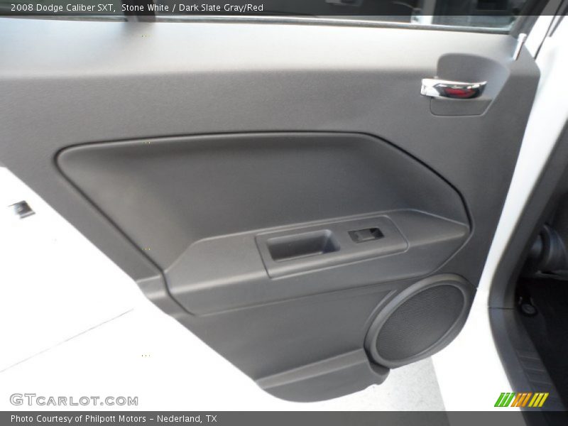 Stone White / Dark Slate Gray/Red 2008 Dodge Caliber SXT