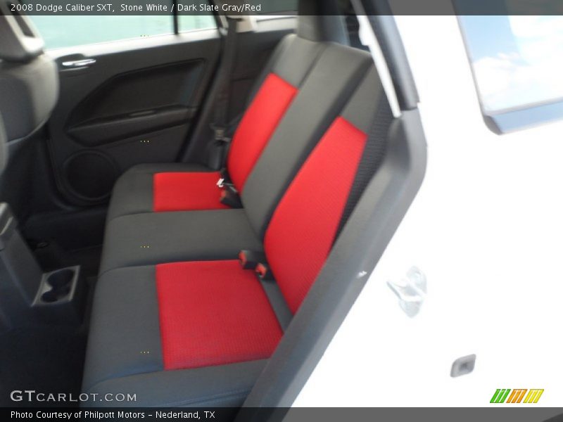 Stone White / Dark Slate Gray/Red 2008 Dodge Caliber SXT