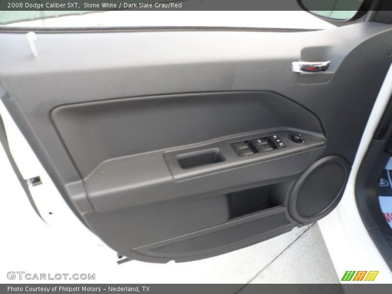 Stone White / Dark Slate Gray/Red 2008 Dodge Caliber SXT