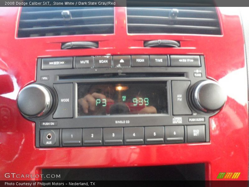 Stone White / Dark Slate Gray/Red 2008 Dodge Caliber SXT