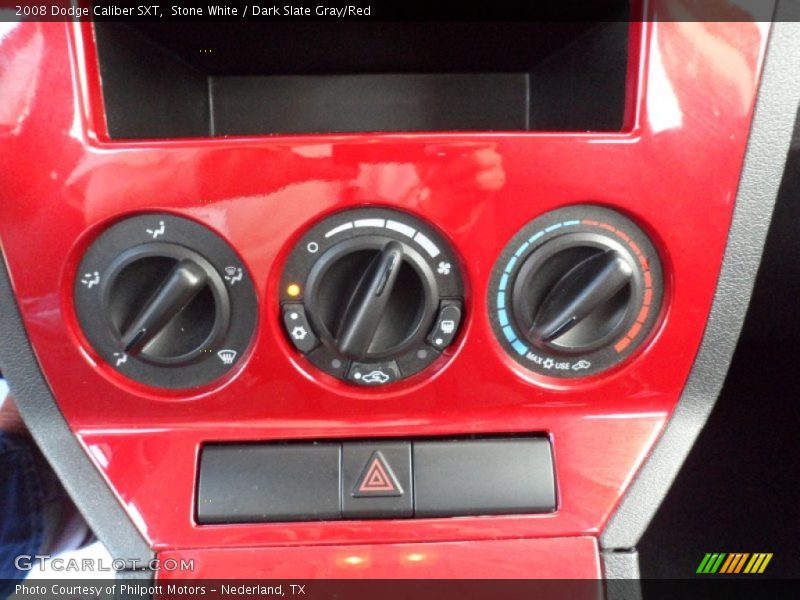 Stone White / Dark Slate Gray/Red 2008 Dodge Caliber SXT