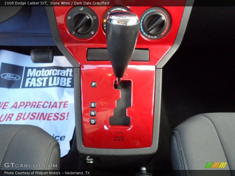 Stone White / Dark Slate Gray/Red 2008 Dodge Caliber SXT