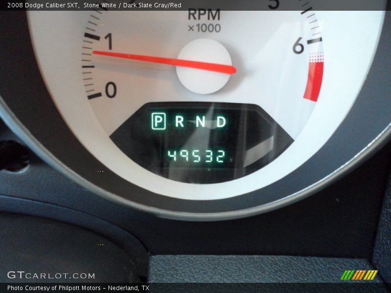 Stone White / Dark Slate Gray/Red 2008 Dodge Caliber SXT
