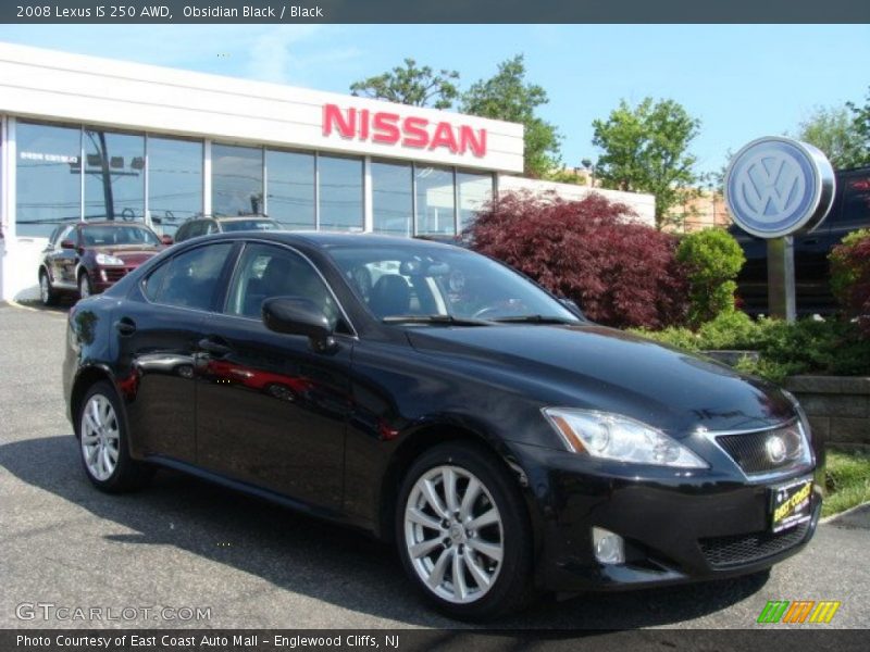 Obsidian Black / Black 2008 Lexus IS 250 AWD