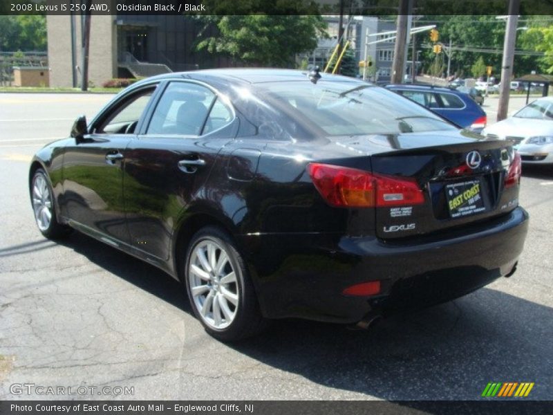 Obsidian Black / Black 2008 Lexus IS 250 AWD
